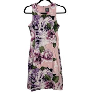 Vince Camuto Floral Pink Dress Size 4